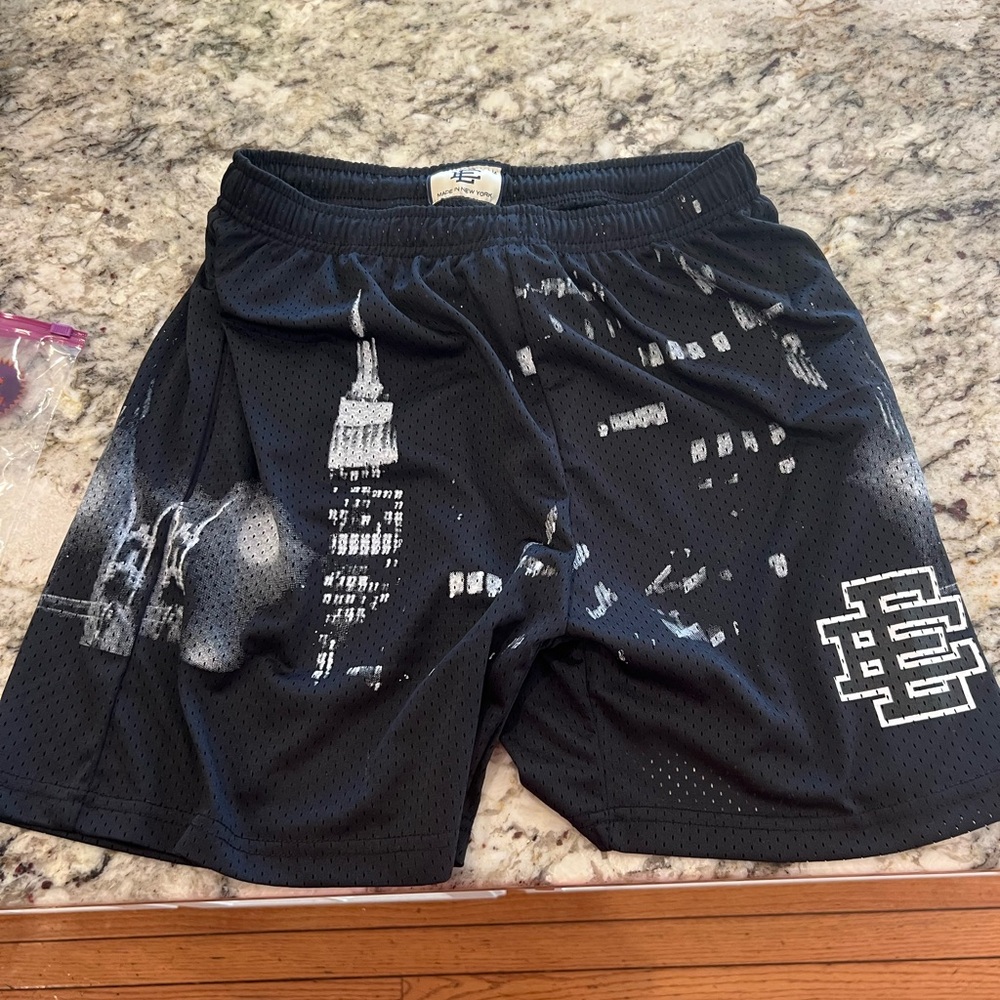EE Black Graphic Men's Shorts